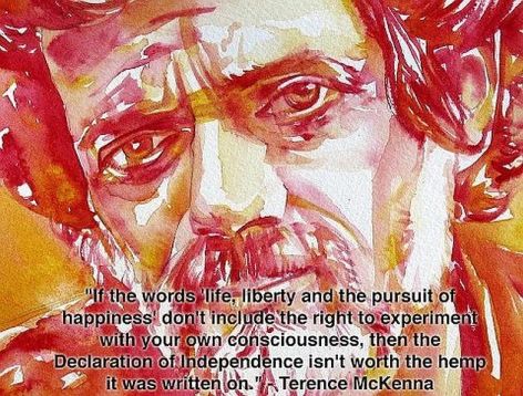 Terence McKenna If The Words Life Liberty And The Pursuit Of Happiness Don't Include Right To Experiment With Your Own Consciousness Then The Declaration Of Independence Isn't Worth The Hemp It Was Written On